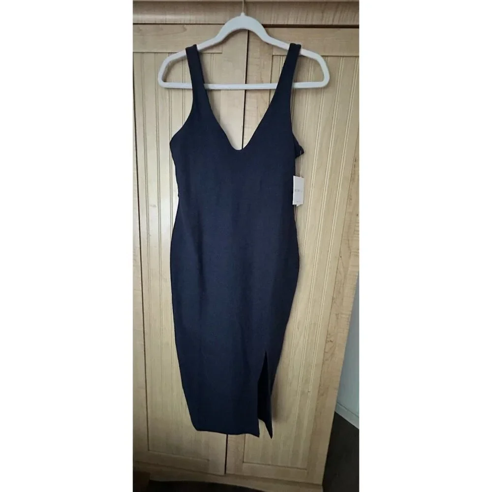 Beyond Yoga Womens Activewear Sleeveless V-Neck Tank Dress Navy Blue Size M $122 - Picture 9 of 9